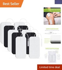 10-Pack 2"x4" Latex-Free TENS Machine Pads for Ultimate Electrotherapy Comfort