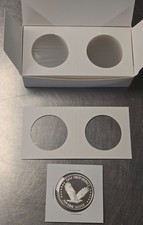 500 Dollar 43mm 2.5 x 2.5 Cardboard Mylar Coin Holder Flip - EAGLE - ROUND NIB