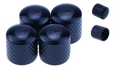 4Pcs Metal Guitar Control Knob Volume Tone Control Dome Knobs Guitar Bass Black