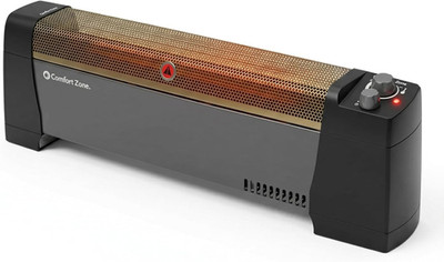 1500W Silent Convection Baseboard Heater with Adjustable Thermostat & Safety Swi