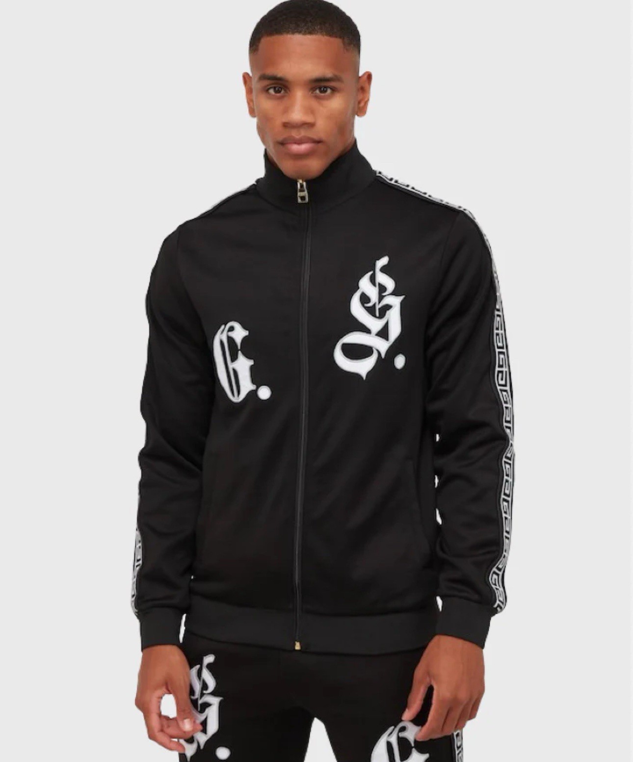 MENS GLORIOUS GANGSTA DENCHINI TRACKSUIT SET BLACK SIZE SMALL TOP/BOTTOM/JACKET image 2
