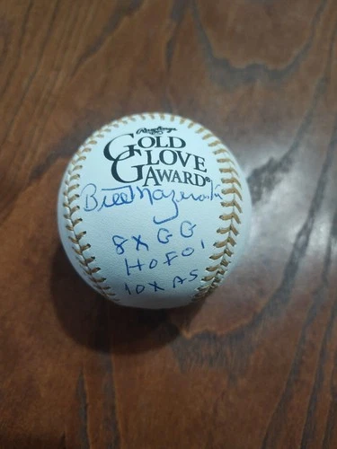 Bill Mazeroski Autographed Gold Glove Baseball W/ 3 inscriptions JSA