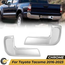 Bumper End Caps For 2016-2023 Toyota Tacoma Set of 2 Rear LH and RH Chrome