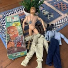 Vtg. 1964 Hasbro GI Joe Sea Adventurer Action Figure Box Uniforms Boots Dog Tag