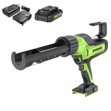 Greenworks 24V Cordless Caulk Gun CGG301 with 2Ah Battery and 2A Charger