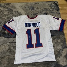 Scott Norwood SIGNED AUTOGRAPHED Buffalo Bills Jersey Kicker Super Bowl ACOA COA