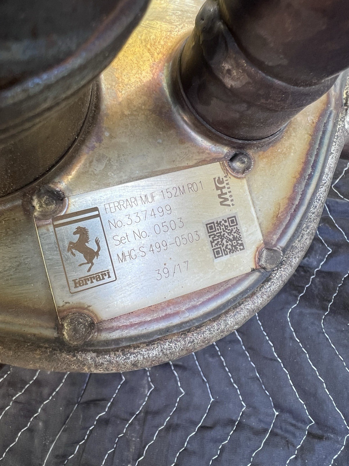 Ferrari 812 superfast exhaust muffler Oem No 337500/ 337499