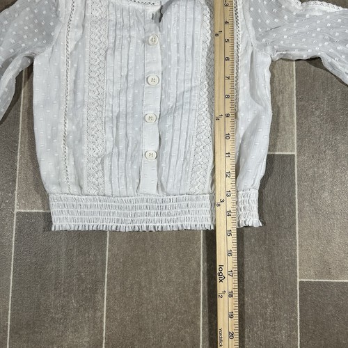 ABERCROMBIE KIDS Girls Long Sleeves Top, White, Size 5/6 - Picture 3 of 7