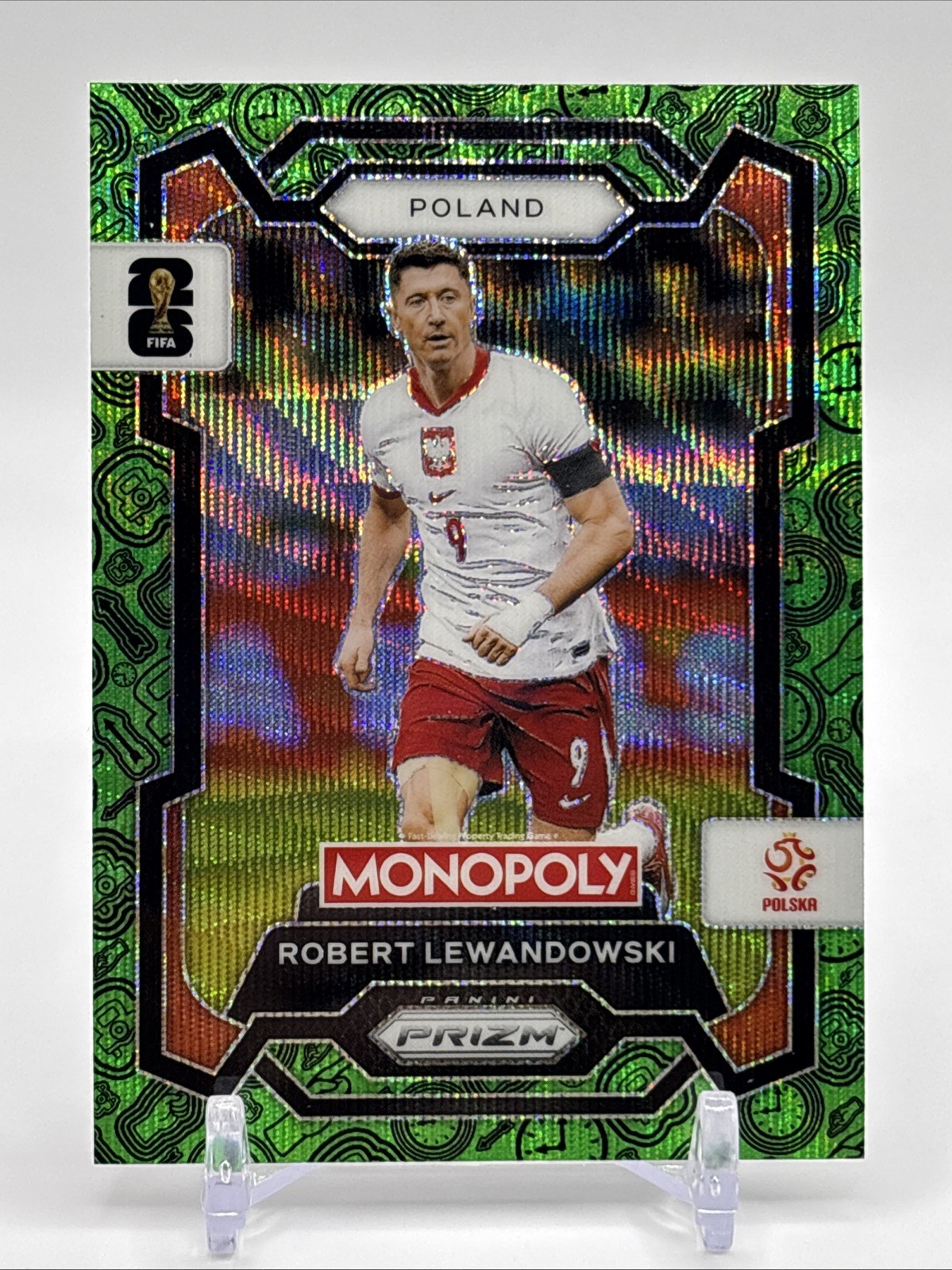 2026 Prizm Monopoly Fifa World Cup Robert Lewandowski 84 Four Corners Green Wave