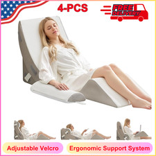 Orthopedic Bed Wedge Foam Pillow Set for Sleeping Back, Leg, Neck, Shoulder Pain