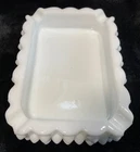Fenton Milk Glass Hobnail Ashtray Trinket Dish 4x3" Rectangle Mom’s Gift  MINT