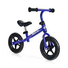 Kids No Pedal Training Bicycle Balance Bike w/ Adjustable Handlebar & Seat Blue