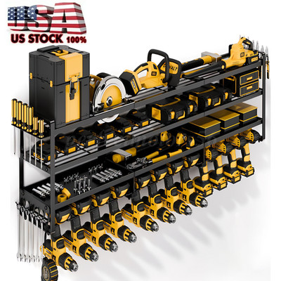 Power Tool Organizer Wall Mounted Power Tool Rack for Cordless Drill Storage New