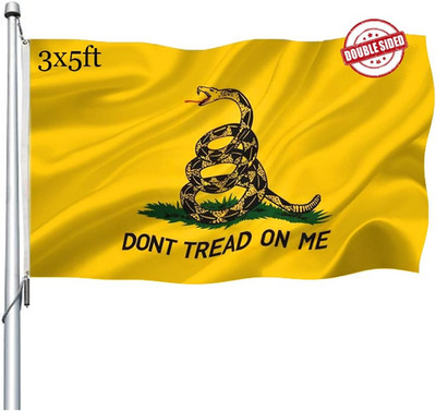 Double Sided Dont Tread on Me Gadsden Flag- Heavy Duty Don'T Tread on Me Flag 3X