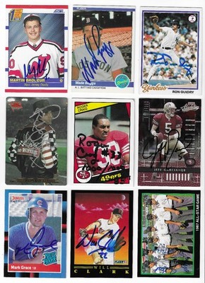 Pick One - Hand Signed Autographed Baseball Football Hockey NASCAR Cards RC HOF