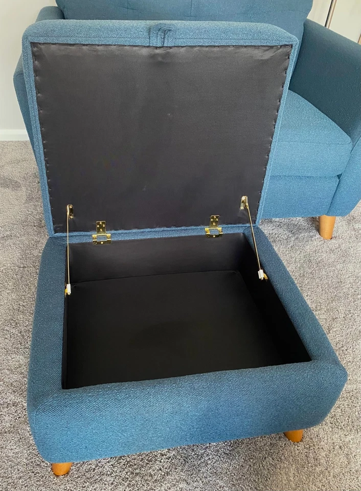 DFS French Connection Studio - Storage Footstool - Ocean Boucle - Image 2 of 4