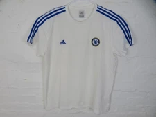 Chelsea Football Club Shirt Mens XL White Blue EPL Soccer T-Shirt Tee Adidas