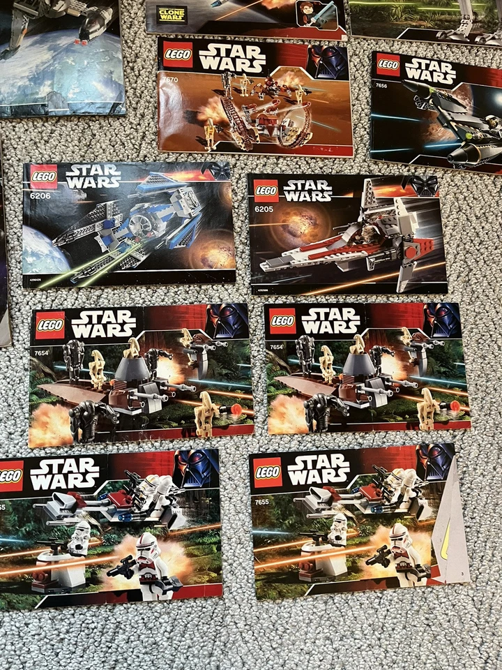 LEGO Star Wars Manuales de Instrucciones Lote: 7660 6208 7669 7668 6206 7657 ¡MUCHOS MÁS! Foto 4 de 4