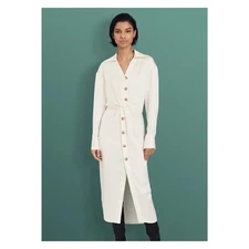 DEREK LAM 10 CROSBY Emmaline Twisted Dress Ivory White Size 10