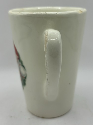 Vintage 1950’s Christmas Decoration Ceramic Santa Claus Transferware Mug Old Cup - Picture 8 of 13