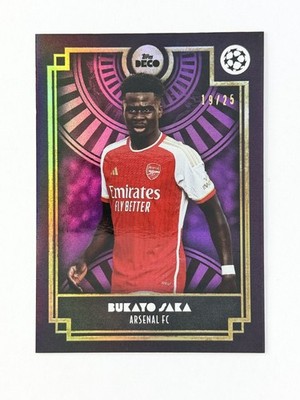 2023-24 Topps Deco UCL UEFA BUKAYO SAKA  Purple /25 ARSENAL