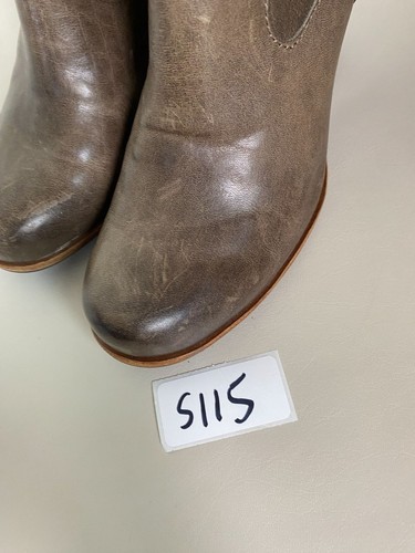 Kork Ease Michelle Brown Leather Ankle Boots Size 7 Grain Leather Wedge capsule - Picture 10 of 15
