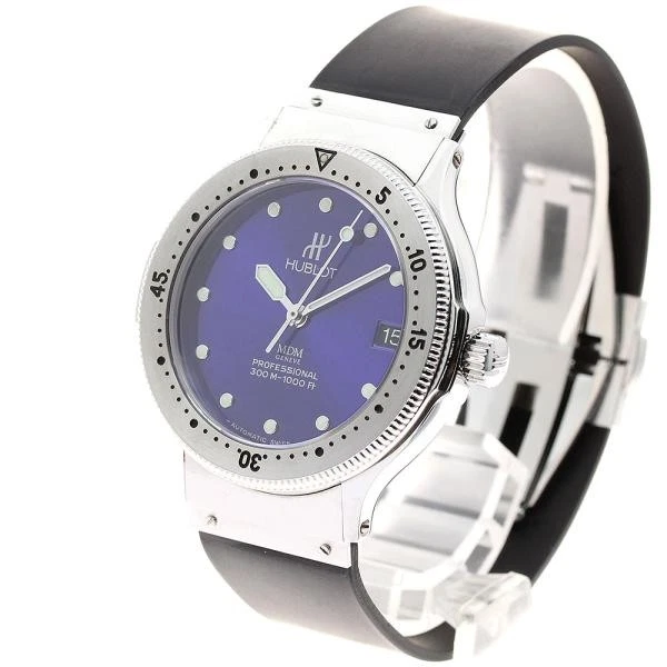 Hublot — Hublot MP-Collection Professional 1553.1 35mm SS Blue Dial Date Watch #C7451