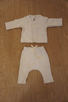 NEU Petit Bateau Zweiteiler 3m 60cm Cremefarben Mädchen