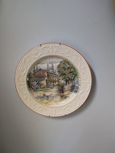 Vintage DEVON WARE Fieldings British Scenes Decorative Serving Plate 13" England - Picture 3 of 13