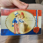 Patriotic Multicolor Postcard w/ 1c Benjamin Franklin Stamp, Ohio Cancel — photo 1