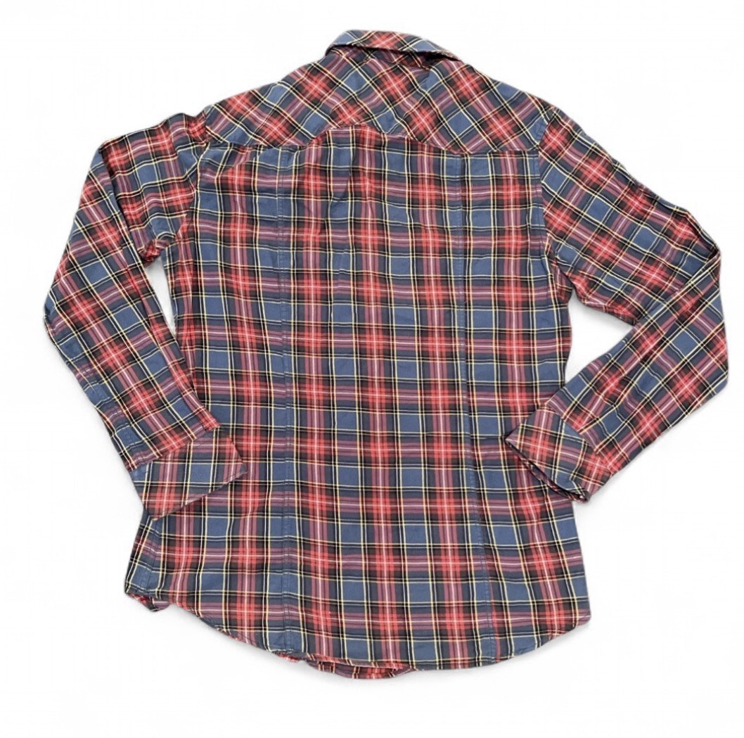 Dolce Gabbana Brad Mens Check Cotton Flannel Shirt Long Sleeve