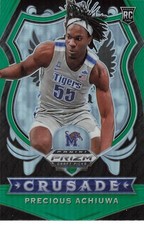 2020-21 Panini Prizm Draft Picks - Crusade Precious Achiuwa #88 Green Prizm (RC)
