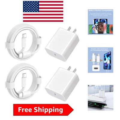 Dual 30W USB-C Fast Chargers with 6.6ft Cables - Compatible with Google Pixel