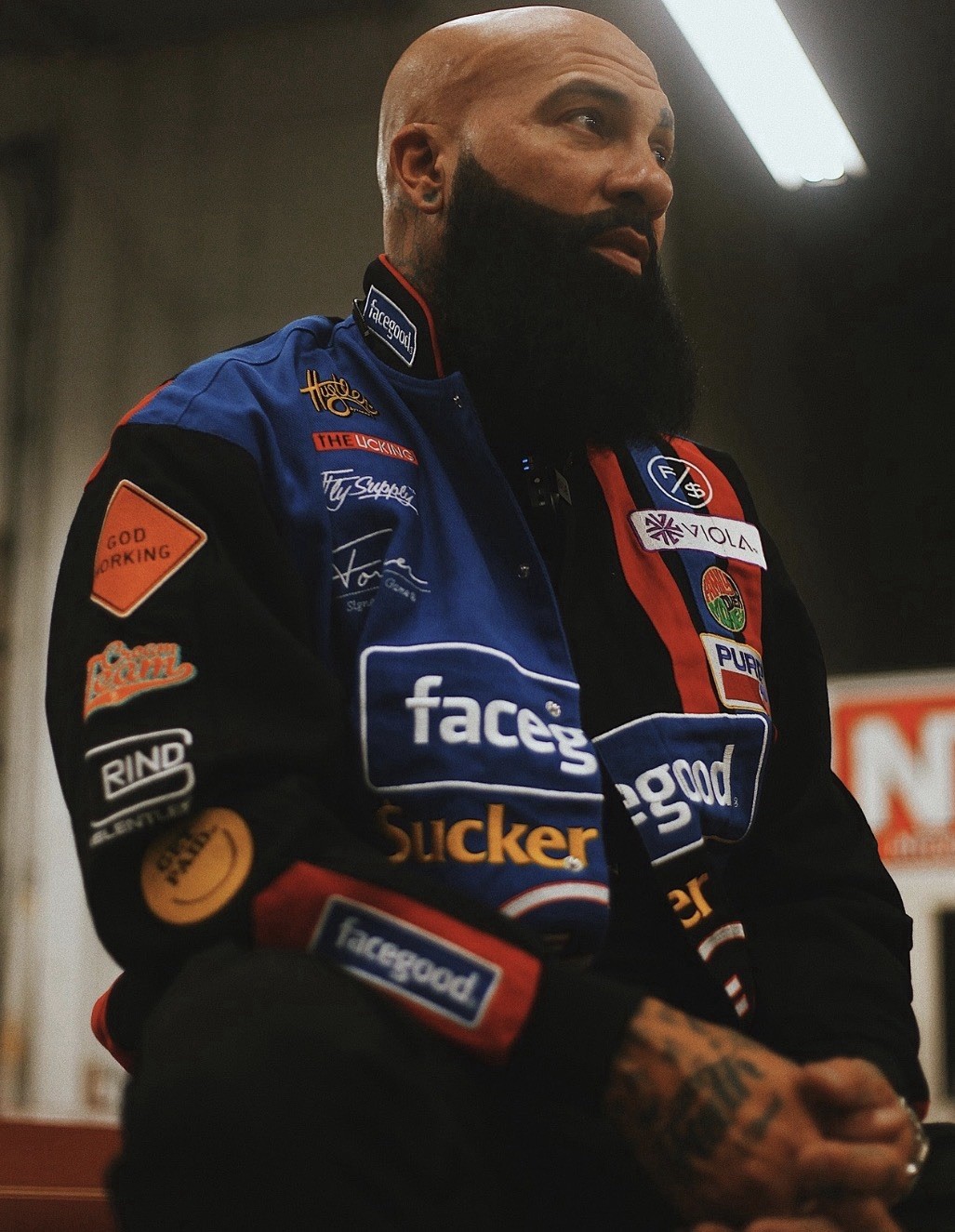 Bold Fly Supply Statement Patchwork Racing Jacket… - image 4