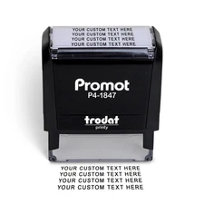 Self Inking Stamp - Medium Custom Stamp for Name, Address, Office, or Busines.