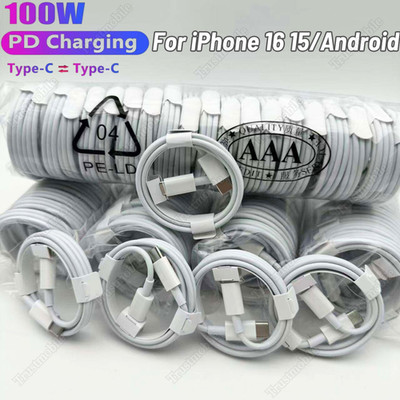 For iPhone 15 16 iPad MacBook Pro 100W USB C Type C Fast Charger Cable Wholesale