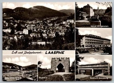 Laasphe View Schloss Witgenstein Kurklinik RPPC Real Photo Postcard