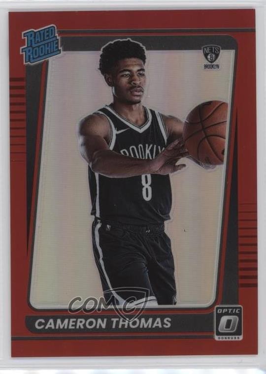 2021 Panini Donruss Optic Rated Rookie Red Prizm 86/99 Cameron Thomas #153 3hd