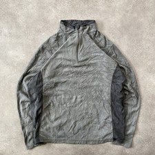 Columbia Fleece Mens Large 1/4 Zip Outdoor Hiking Jacket, Grey