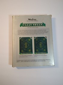 Vectrex Clean Sweep Complete CIB Video Game Cartridge Manual Overlay 1982 TESTED