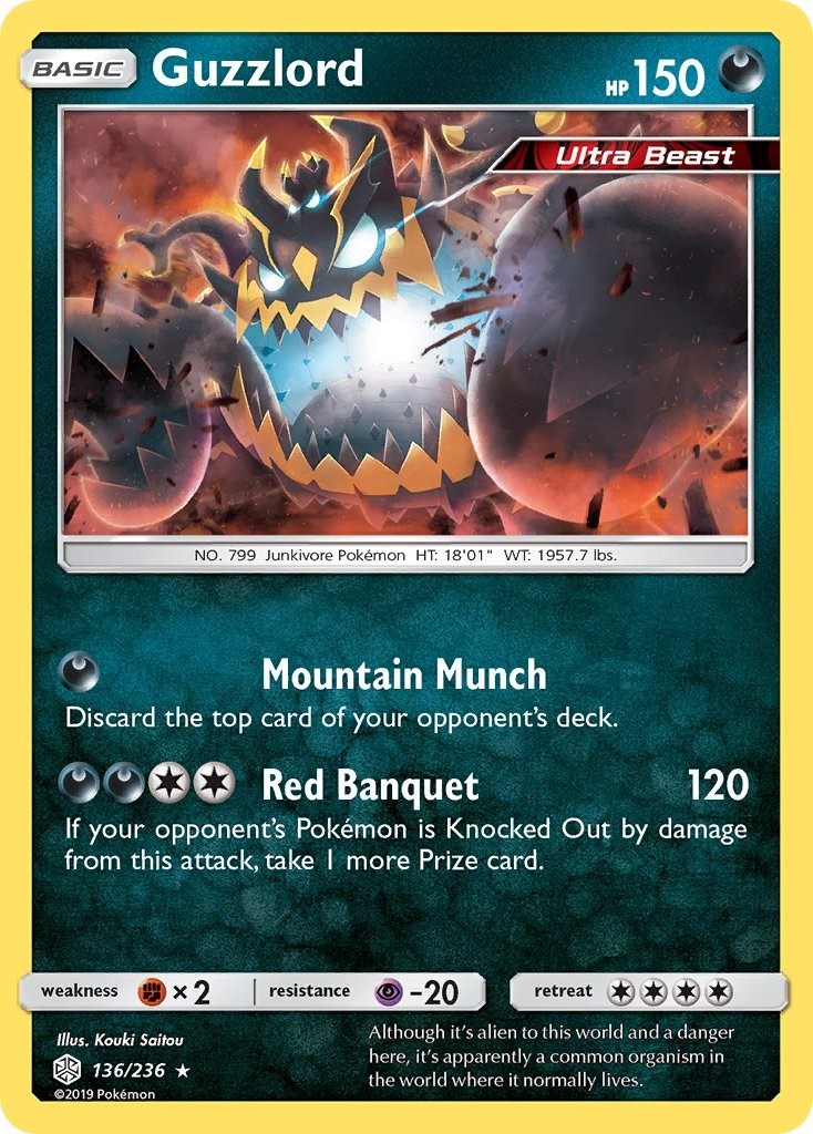 Guzzlord - [SM12 - 136/236] - MP - Holofoil - SM - Cosmic Eclipse - Pokemon