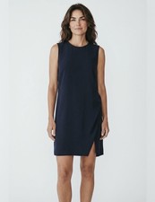 Zara Side Slit Mini Dress   Navy   Medium