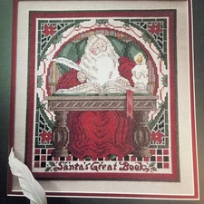 Santa’s Great Book Cross Stitch Chart By Leisure Arts. VINTAGE 1992