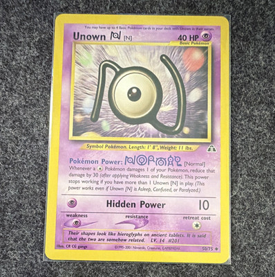 The Pokemon Company Unown [N] - 50/75 - Neo Discovery Uncommon Regular Unlimited