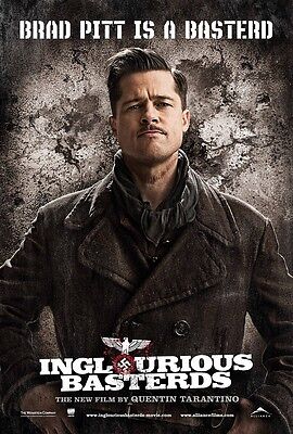 Wm InglorioUS Basterds Brad Pitt Giant Wall Art Poster Print