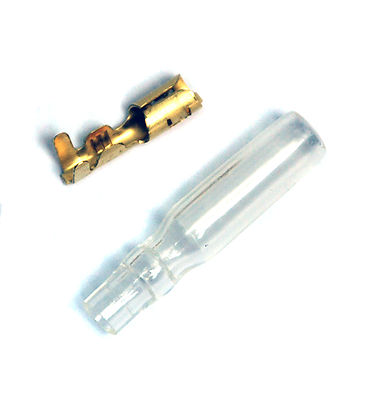 100set Open Barrel Terminal Female Bullet Socket BL2-195A-0 TAB=φ4mm CALY 100set Open Barrel Terminal Female Bullet Socket BL2-195A-0 TAB=φ4mm CALY