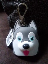 Siberian Husky Bath & Body Works *  Hand Sanitizer Holder! Brand New W/Tags!