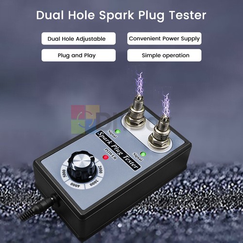 Car Ignition Spark Plug Tester Dual Hole Ignition Coil Tester Analyzer AC100-240 - Picture 2 of 14