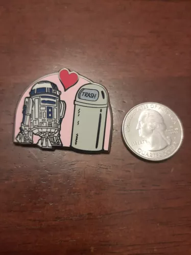 Star Wars R2D2 Trash Can Love Enamel Pin Exclusive