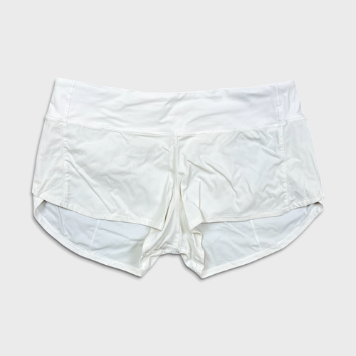 Lululemon Speed Up Short 2 5 Linerless Womens Size 8 White Athletic Lululemon speed up short 2 5 linerless womens size 8 white athletic